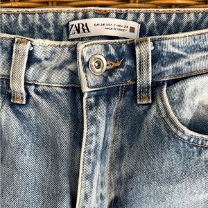Zara High Rise Straight Jeans